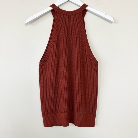 THEORY Waxson Rib Tank Sweater, Red - Picture 10 of 13